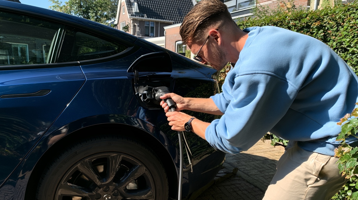 Auto opladen met een gewone stekker: tot 25% van je stroom ben je kwijt