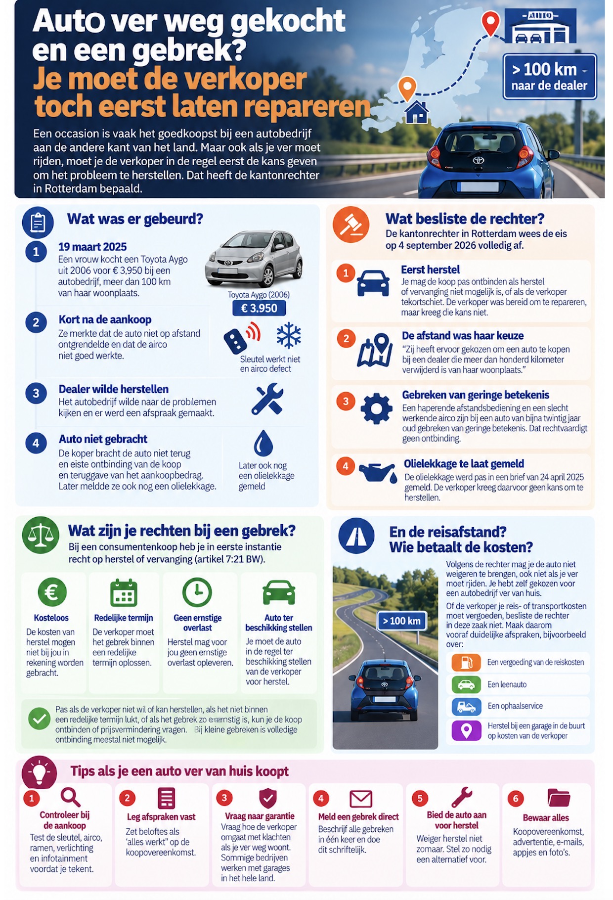 Infographic: Wat te doen bij garantie als de verkoper ver weg zit?